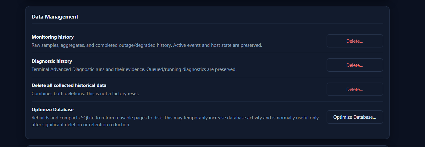 Data management controls